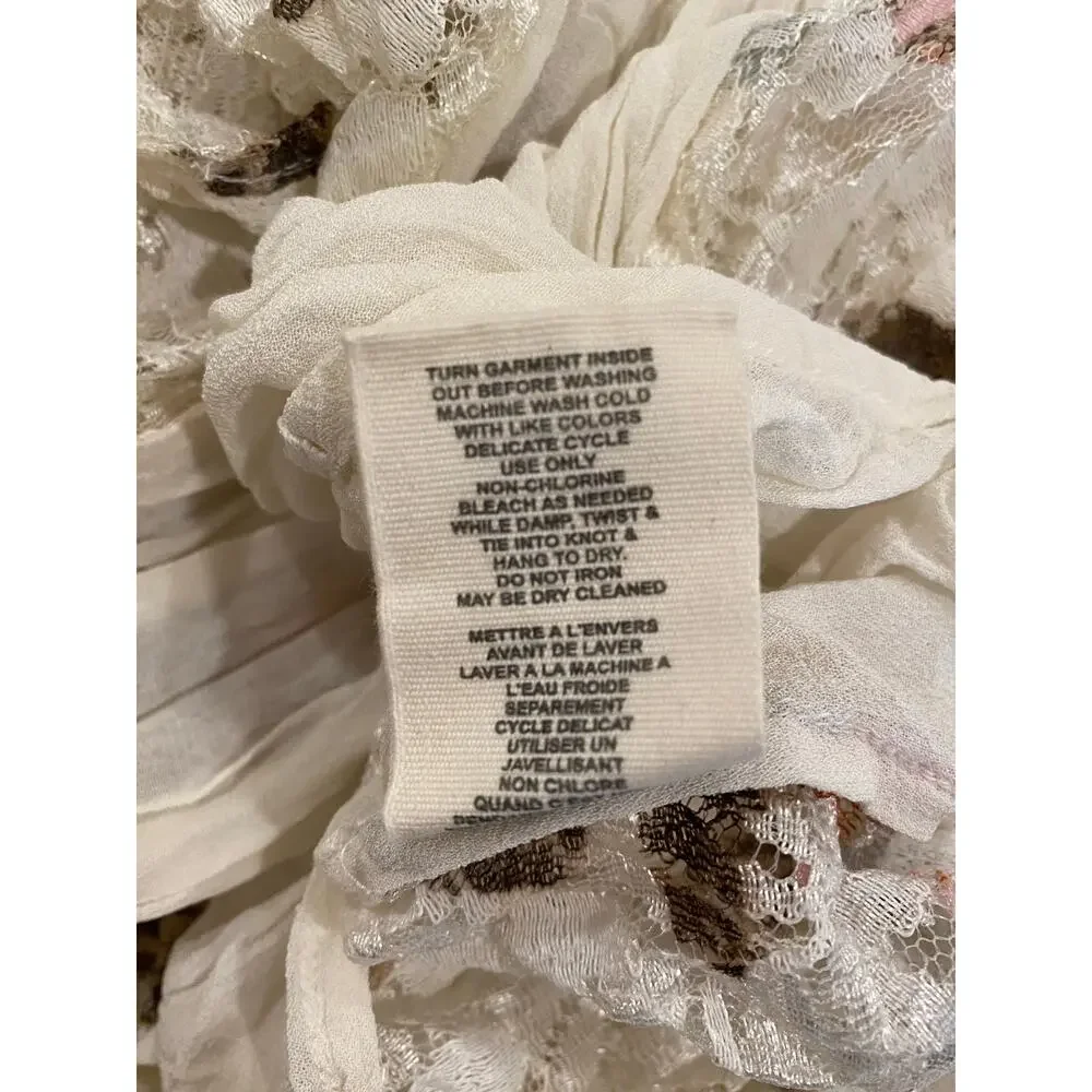 Free People New Romantics Boho Floral High-low Festival Skirt Women’s Medium - Picture 6 of 8